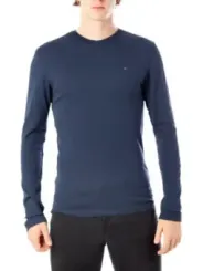 Navy Tommy Hilfiger Baumwoll-Langarmshirt