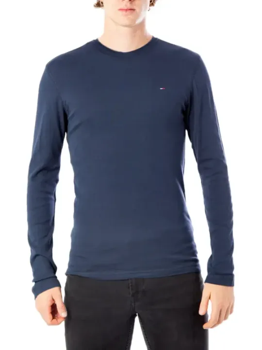Navy Tommy Hilfiger Baumwoll-Langarmshirt