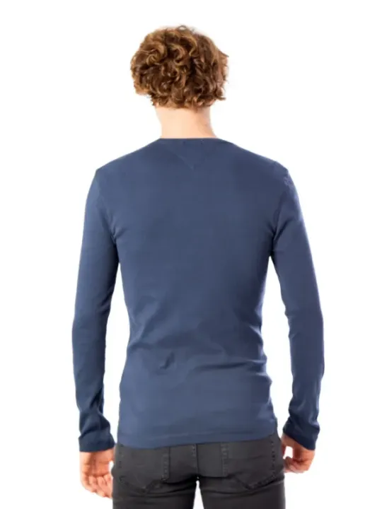 Tommy Hilfiger dunkelblaues Langarm-T-Shirt