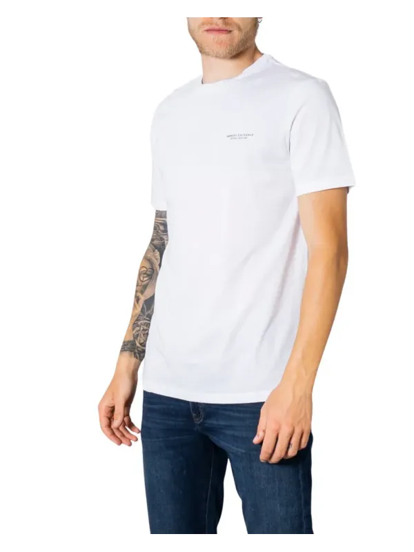 Weißes Armani Exchange Rundhals-T-Shirt Weißes Armani Exchange Rundhals-T-Shirt