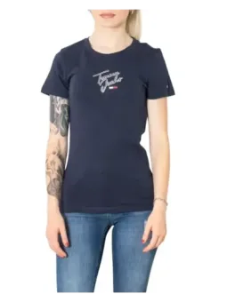 Tommy Jeans marineblaues Damen-T-Shirt