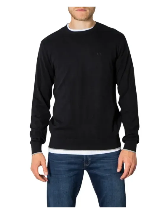 Schwarzes Armani Exchange Langarmshirt