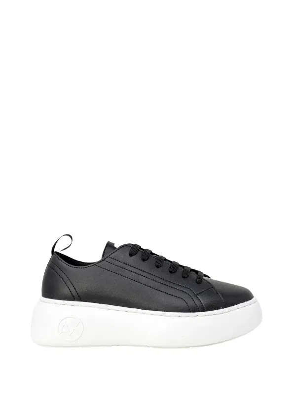 Schwarze Armani Exchange Sneaker Leder Schwarze Armani Exchange Sneaker Leder