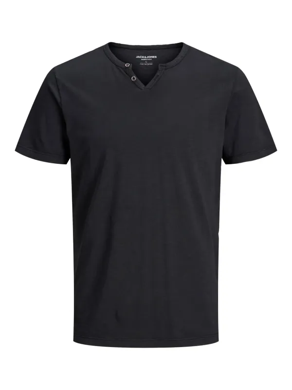Graues Jack & Jones V-Ausschnitt T-Shirt Graues Jack & Jones V-Ausschnitt T-Shirt