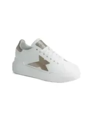 Weiße Sneaky 212229 Damenschuhe Gold