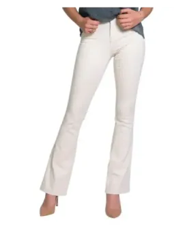 Beige flared Jeans für Damen
