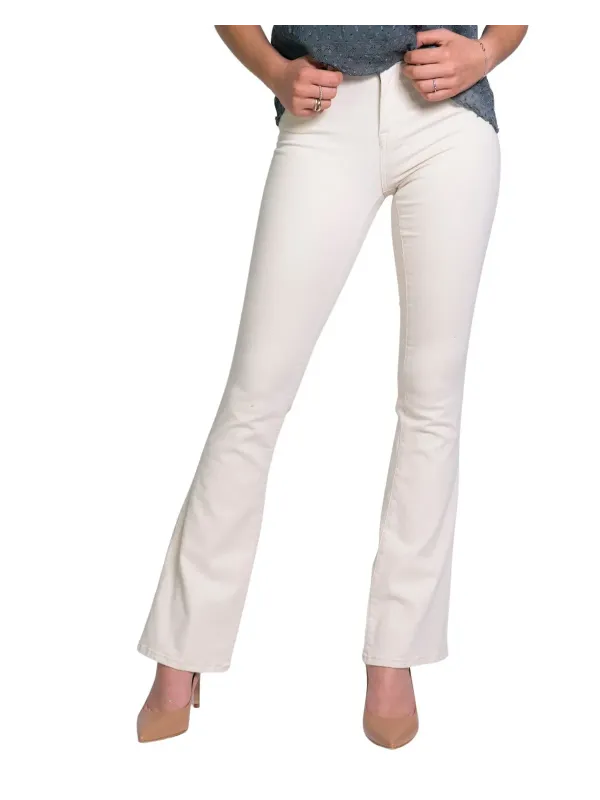 Beige flared Jeans für Damen Beige flared Jeans für Damen