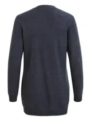 Grauer Wollpullover mit Rippenstruktur