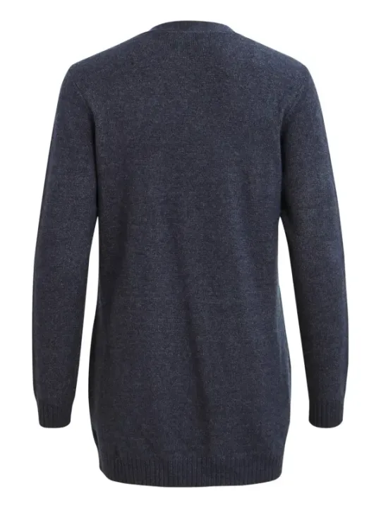 Grauer Wollpullover mit Rippenstruktur