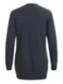 Grauer Wollpullover mit Rippenstruktur