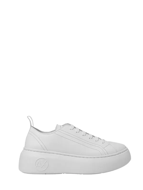 Weiße Armani Exchange Sneaker seitlich Weiße Armani Exchange Sneaker seitlich