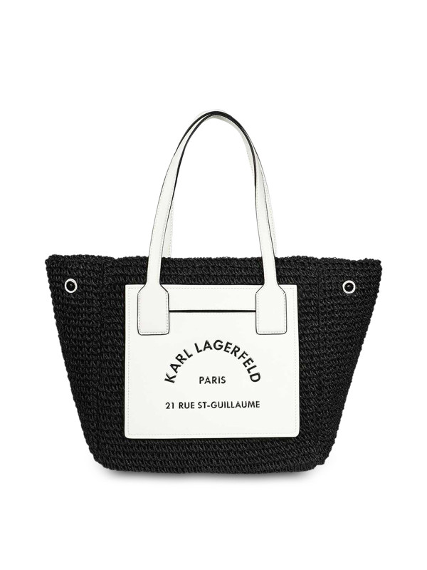 Schwarze Karl Lagerfeld Shopper Handtasche Schwarze Karl Lagerfeld Shopper Handtasche