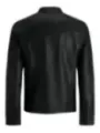 Schwarze Lederjacke klassisches Design