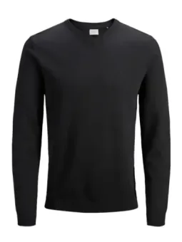 Dunkelgrauer V-Ausschnitt Pullover Jack & Jones