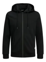Schwarzer Kapuzenpullover mit Reißverschluss