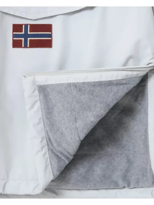 Weiße Napapijri-Jacke mit Kapuze