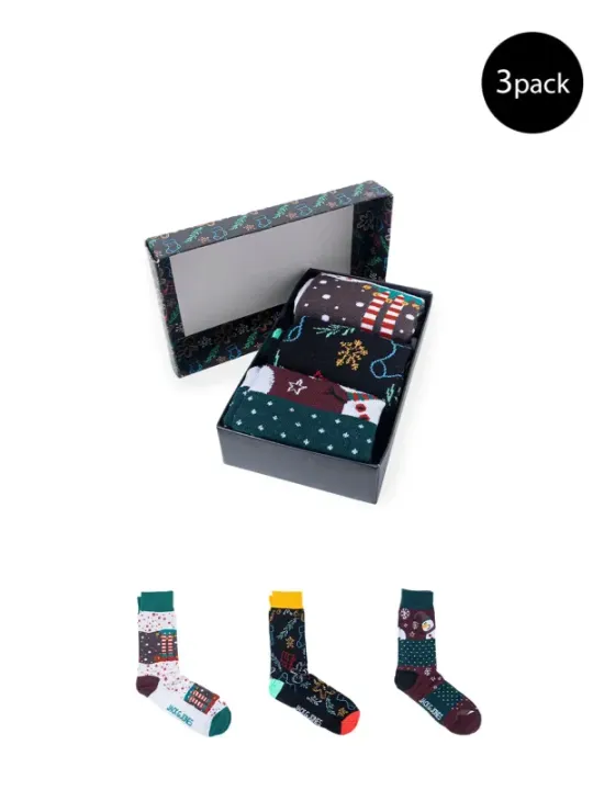 Bunte Socken im Stoffkarton