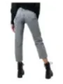 Helle graue Damen-Straight-Leg Jeans
