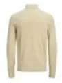 Cremefarbener Strickpullover mit Rollkragen