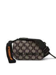 Karl Lagerfeld graue Monogramm Umhängetasche