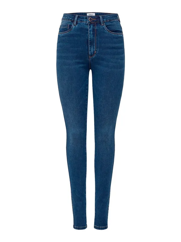 Niedrig geschnittene, schmale blaue Denim-Jeans Niedrig geschnittene, schmale blaue Denim-Jeans