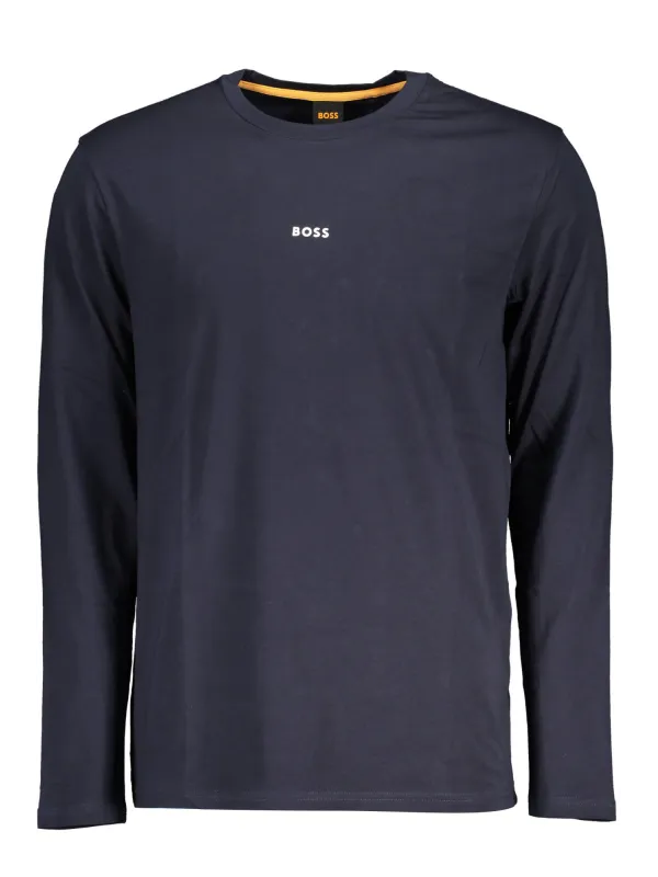 HUGO BOSS Herren Langarmshirt Blau – Stil & Komfort
