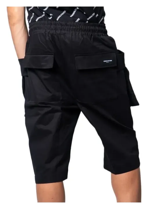 Schwarze Cargo-Shorts mit Taschen