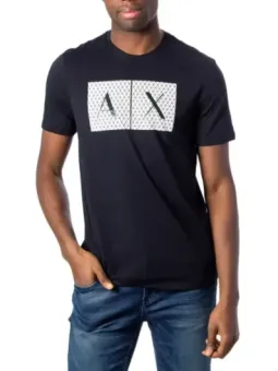 Armani Exchange Grafik T-Shirt blau