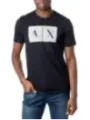 Armani Exchange Grafik T-Shirt blau