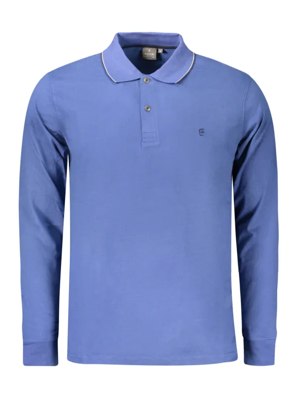 "Herren Langarm Polo Blau – COVERI MOVING Poloshirt"