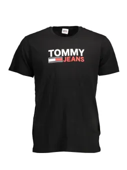 Tommy Hilfiger Herren T-Shirt Schwarz - Kurzarm, Stilvoll