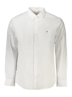 Calvin Klein Herren Langarmshirt Weiß - Stilvolles Hemd