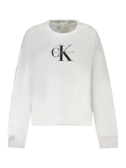 Calvin Klein Damen Zip-Up Sweatshirt Weiß - Stil & Komfort
