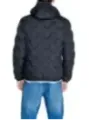 Leichte blaue Herren-Steppjacke mit Kapuze