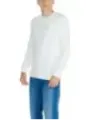 Weißes geripptes Calvin Klein Pullover
