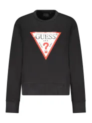 "Guess Jeans Damen Sweatshirt: Schwarz, Reißverschluss"