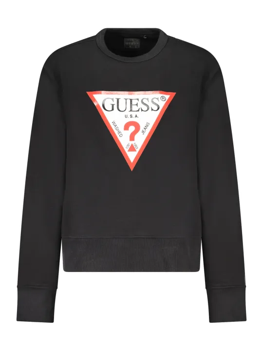 "Guess Jeans Damen Sweatshirt: Schwarz, Reißverschluss"