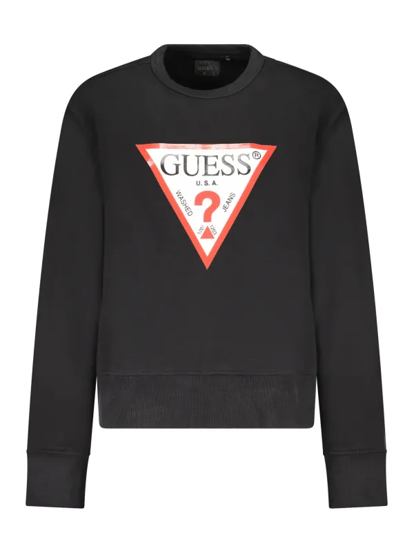 "Guess Jeans Damen Sweatshirt: Schwarz, Reißverschluss"