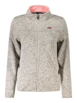 Norwegen 1963 Damen Sweatshirt Beige mit Reißverschluss