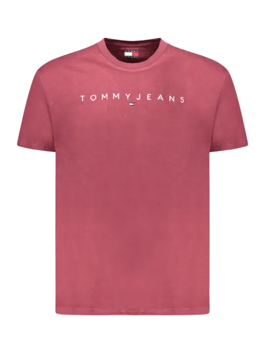 "Tommy Hilfiger Herren T-Shirt Rot, Kurzarm, Stilvoll"