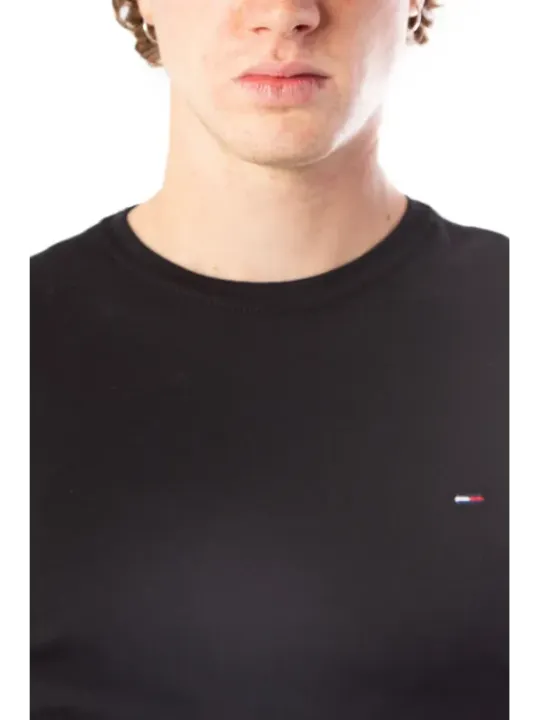 Schwarzes Tommy Hilfiger Logo T-Shirt