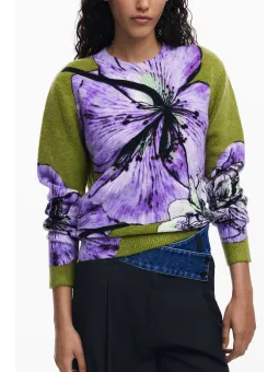 Desigual Lila Damenpullover - Stilvoll & Bequem