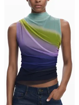 DESIGUAL DAMEN GRÜNES TANKTOP
