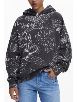 "Desigual Damen Zip Sweatshirt Schwarz – Stil & Komfort"