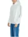 Weißer Calvin Klein Kapuzenpullover mit Streifen
