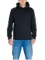 Marineblauer Kapuzenpullover Denim-Jeans