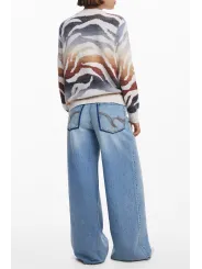 Desigual Damenpullover Weiß - Stilvolle Bluse für Damen