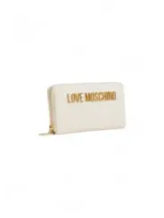 Beige Love Moschino Reißverschluss-Geldbörse