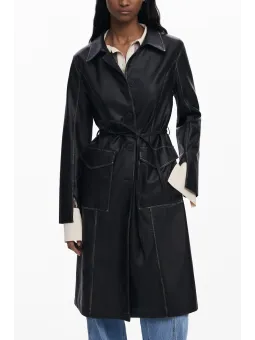 "DESIGUAL Damenmantel Schwarz – Stilvoll & Elegant"