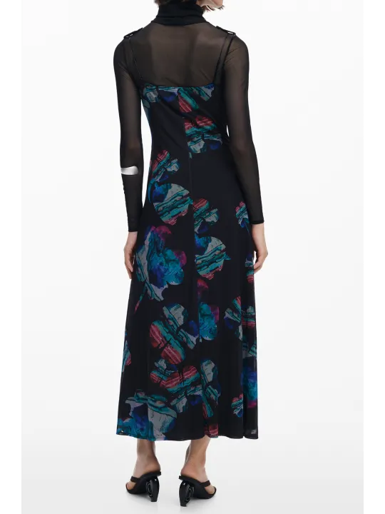 "Elegantes Desigual Schwarzes Damenkleid - Modell 25WWVK03"